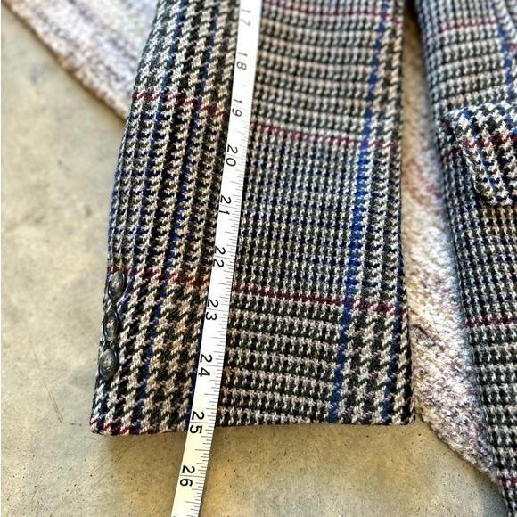 VTG SMITH'S BERMUDA Alexanders of Scotland 100% Lambswool Tweed Plaid Blazer - Picture 9 of 16